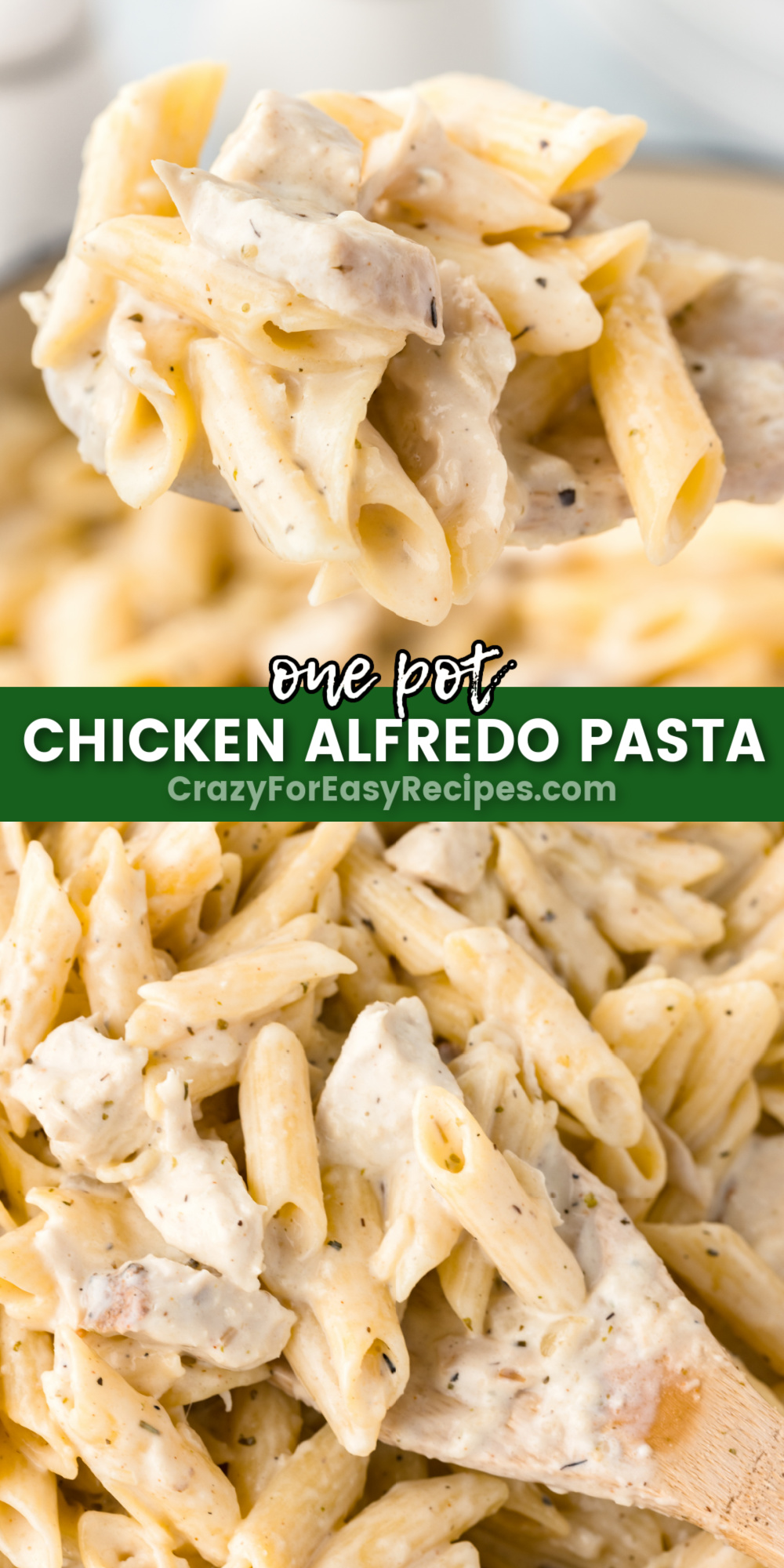 One Pot Chicken Alfredo Pasta Crazy For Easy Recipes 7783