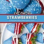 patriotic strawberries pin collage